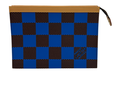 Pochette Voyage, 720&euro;, Bolso, Azul/Marrón, Canvas - General, Vista frontal